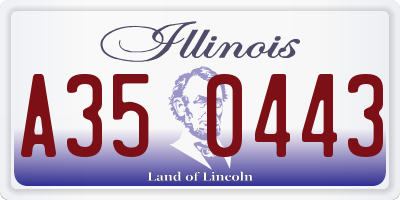 IL license plate A350443