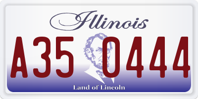 IL license plate A350444
