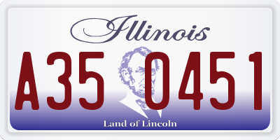 IL license plate A350451