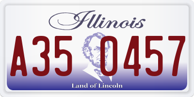 IL license plate A350457