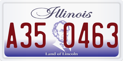 IL license plate A350463