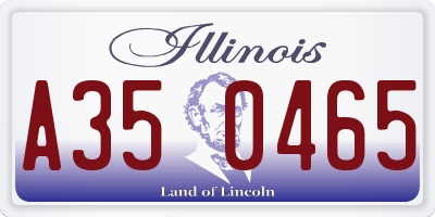 IL license plate A350465