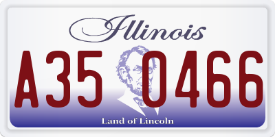 IL license plate A350466