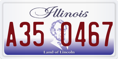 IL license plate A350467