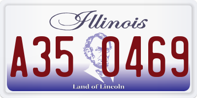 IL license plate A350469
