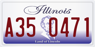IL license plate A350471