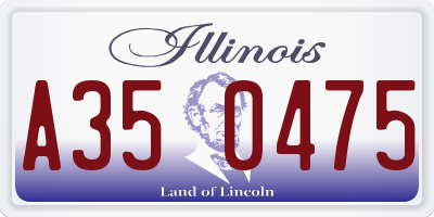 IL license plate A350475