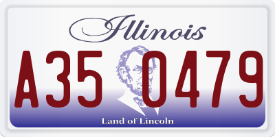 IL license plate A350479