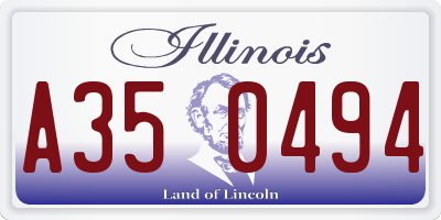 IL license plate A350494