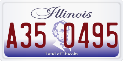 IL license plate A350495
