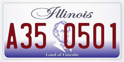 IL license plate A350501
