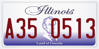 IL license plate A350513