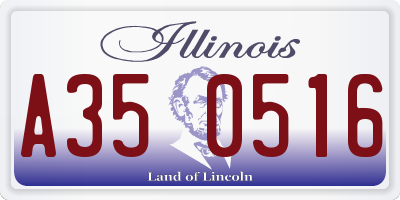 IL license plate A350516