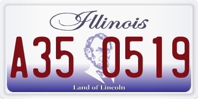 IL license plate A350519