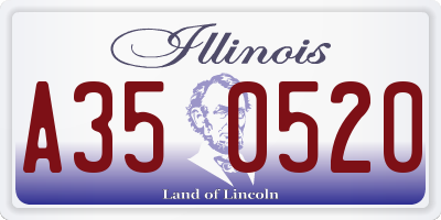 IL license plate A350520