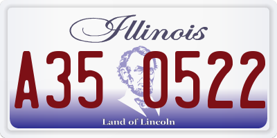 IL license plate A350522
