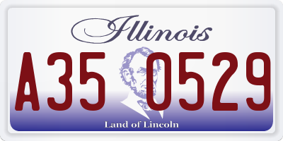 IL license plate A350529