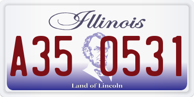 IL license plate A350531