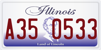 IL license plate A350533