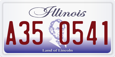 IL license plate A350541