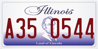 IL license plate A350544