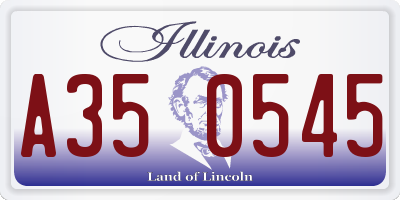 IL license plate A350545