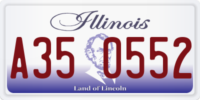 IL license plate A350552