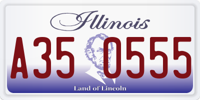 IL license plate A350555
