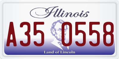 IL license plate A350558