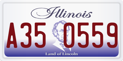 IL license plate A350559