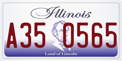IL license plate A350565