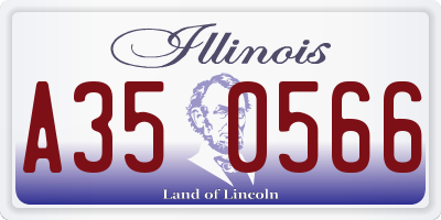 IL license plate A350566