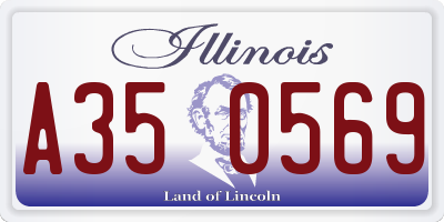 IL license plate A350569
