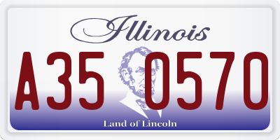 IL license plate A350570