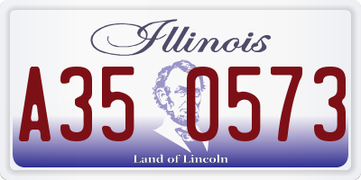 IL license plate A350573