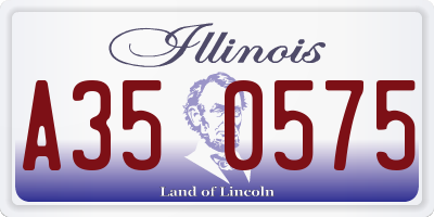 IL license plate A350575
