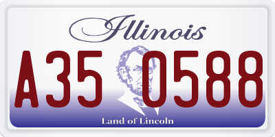 IL license plate A350588