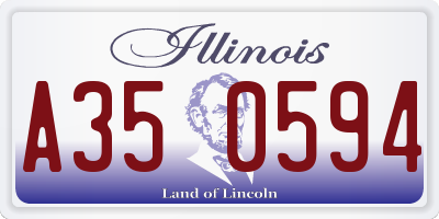 IL license plate A350594