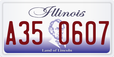 IL license plate A350607