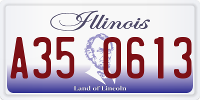 IL license plate A350613