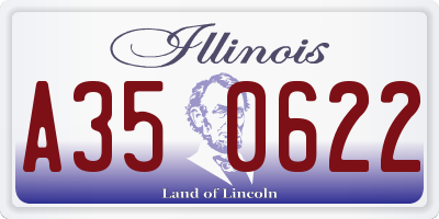 IL license plate A350622