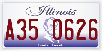 IL license plate A350626
