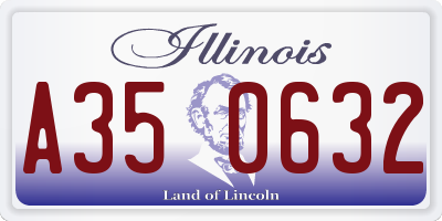 IL license plate A350632