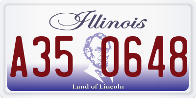 IL license plate A350648