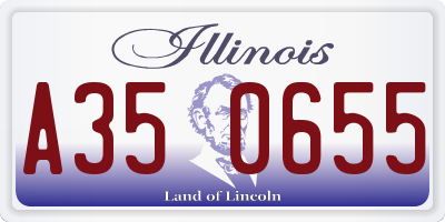 IL license plate A350655