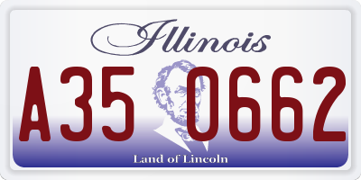 IL license plate A350662