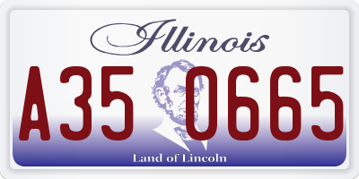 IL license plate A350665