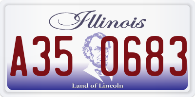 IL license plate A350683