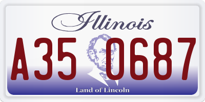 IL license plate A350687