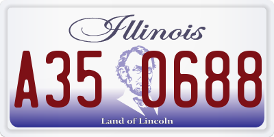 IL license plate A350688